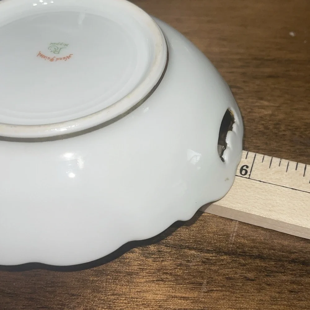 Antique Nippon Bowl Hand Painted Ornate Gold Accents See Photos for Condition